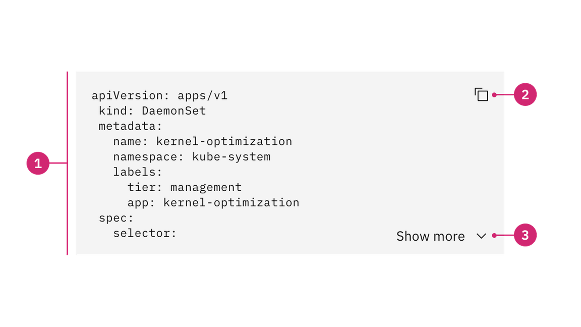 Code snippet anatomy Code snippet anatomy