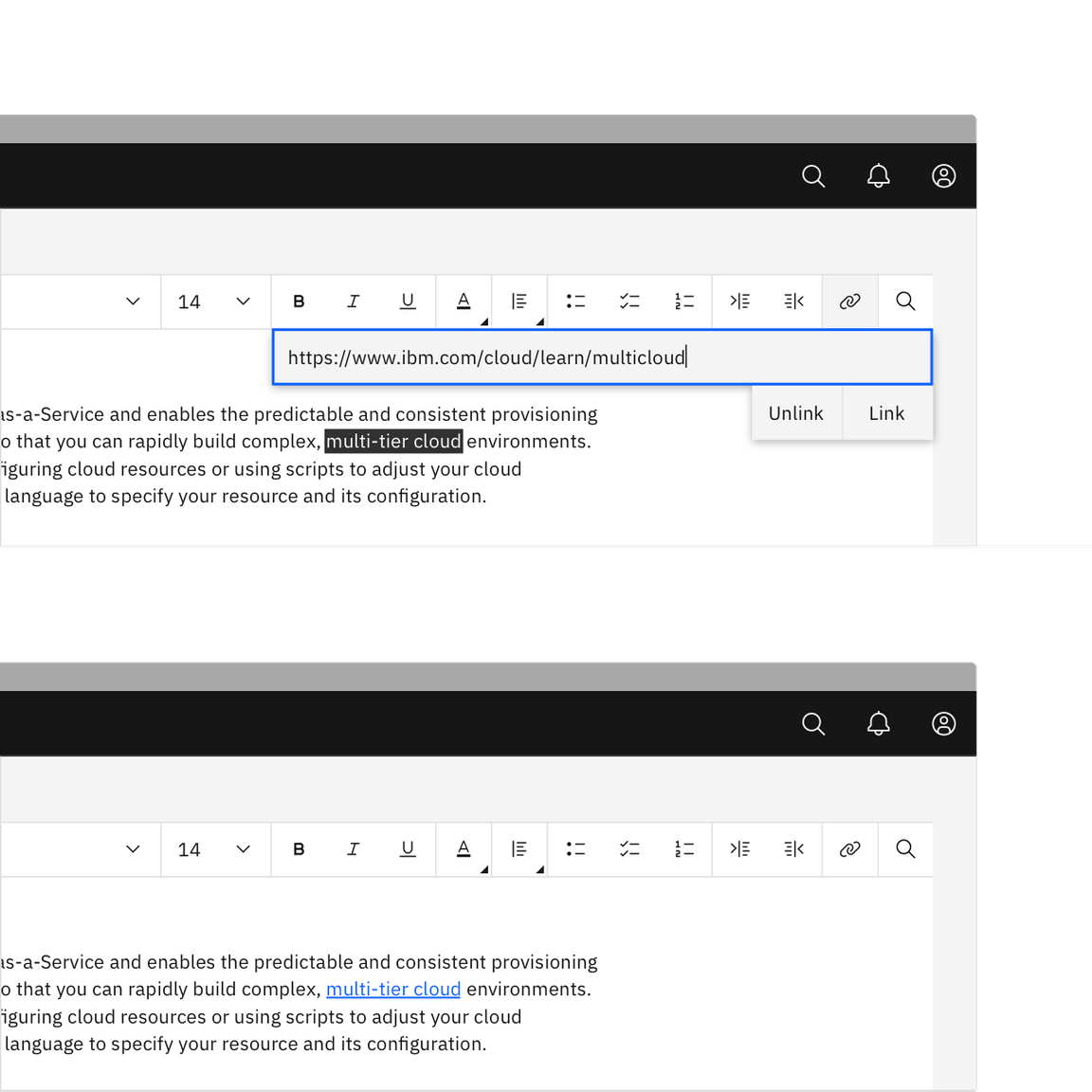 Embedding text links. Embedding text links.