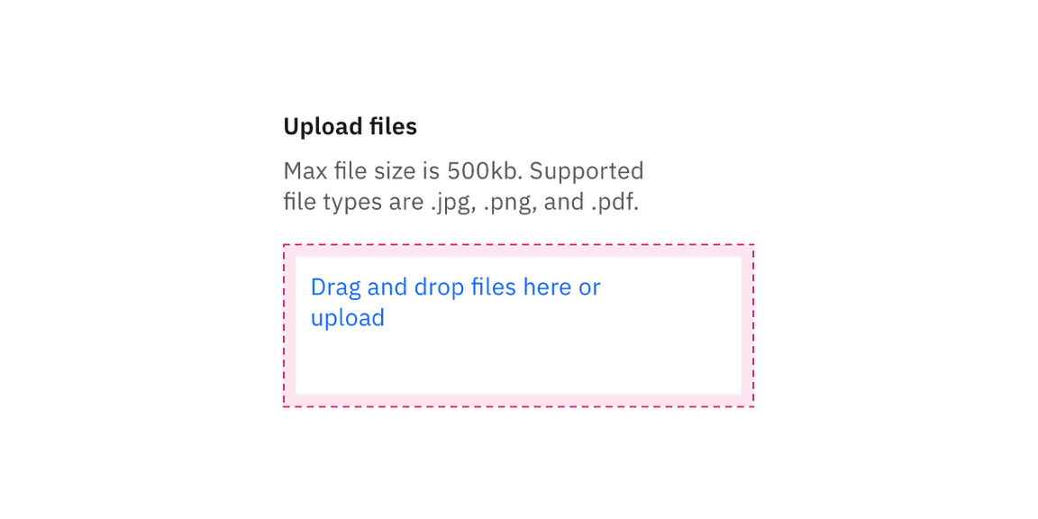 File uploader drop zone click target File uploader drop zone click target