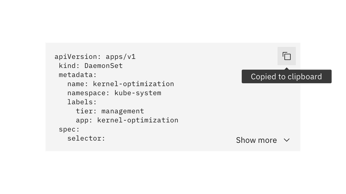 Code snippet copy to clipboard tooltip Code snippet copy to clipboard tooltip