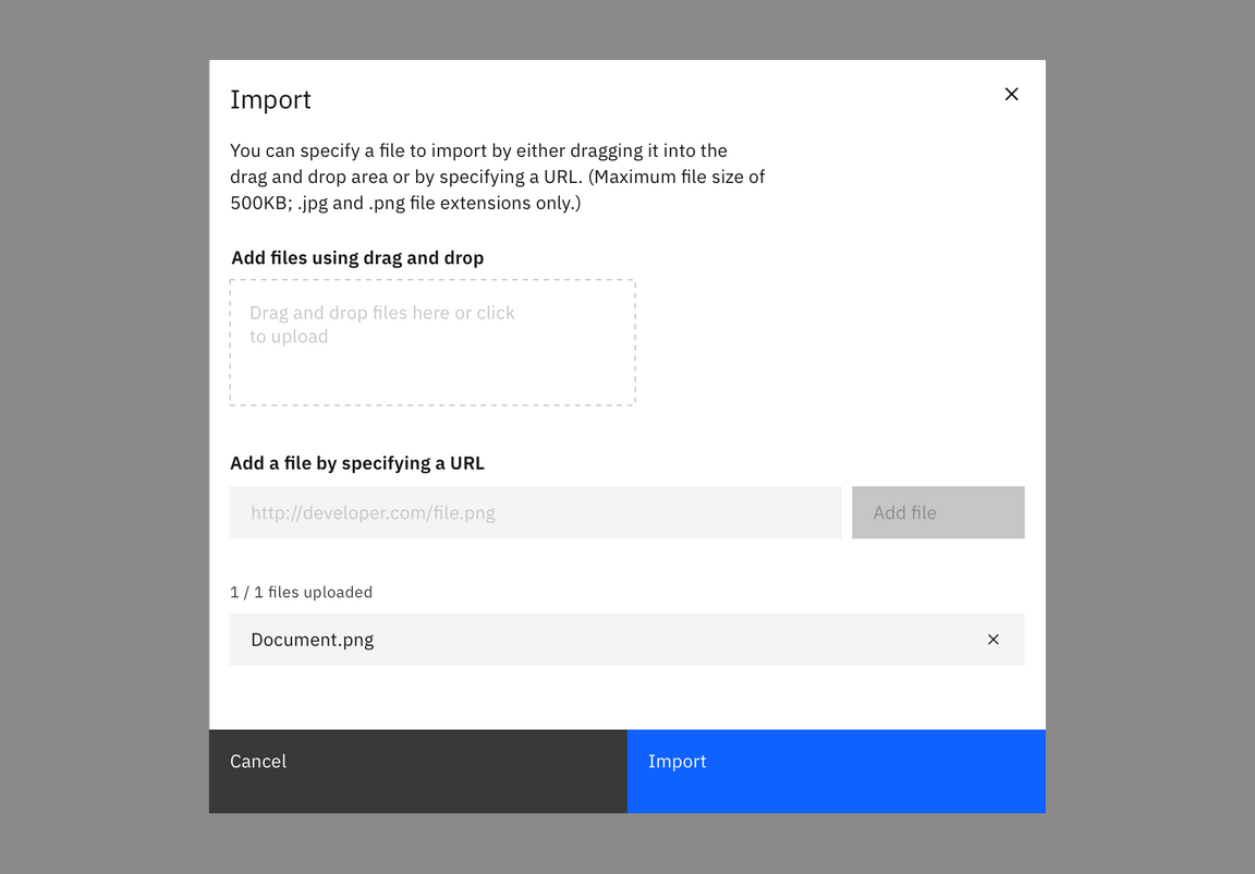 Example of a file imported by URL Example of a file imported by URL