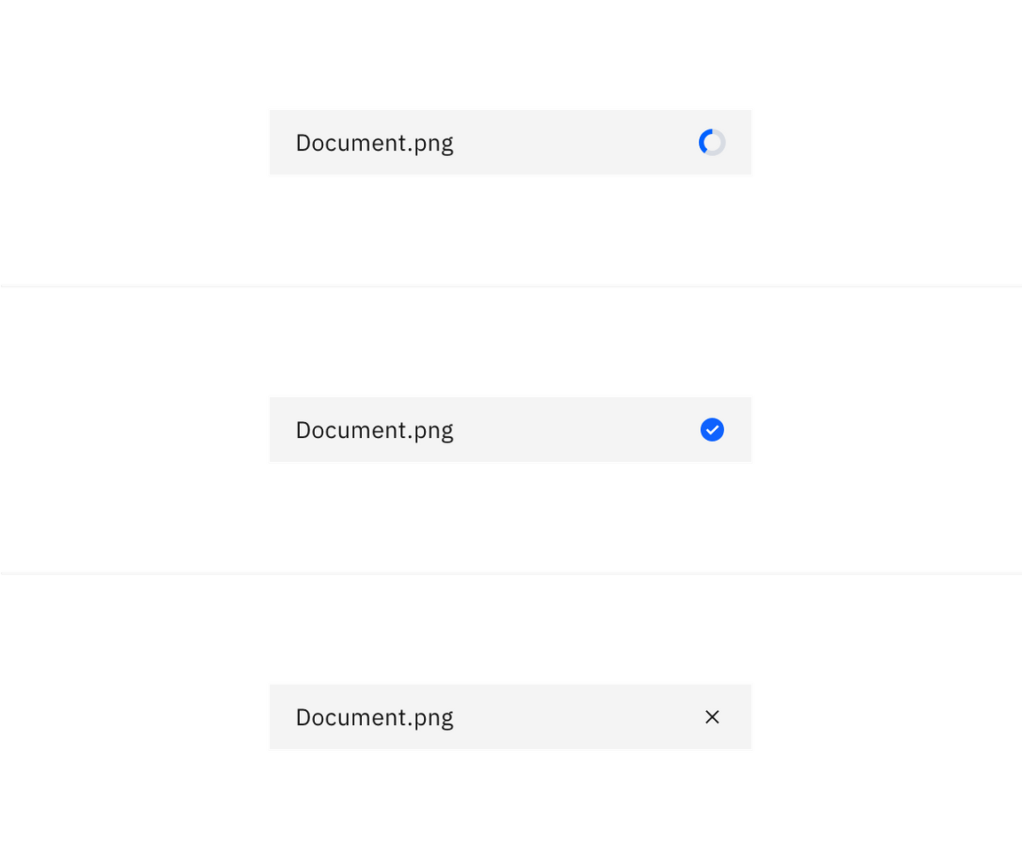 File uploader loading states File uploader loading states