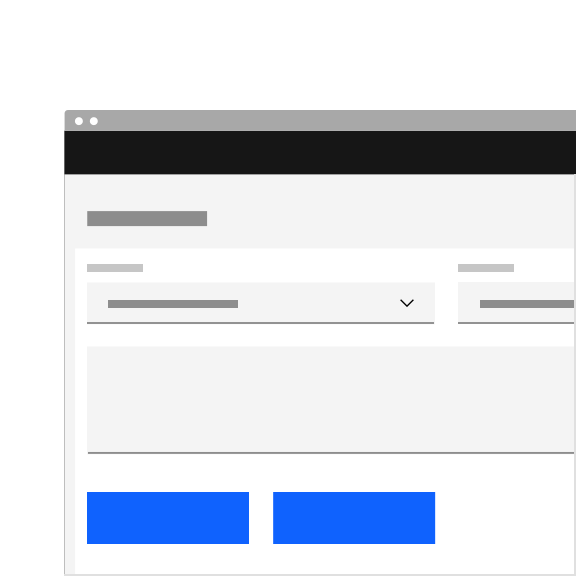 Do not use two high-emphasis buttons in a button group. Do not use two high-emphasis buttons in a button group.