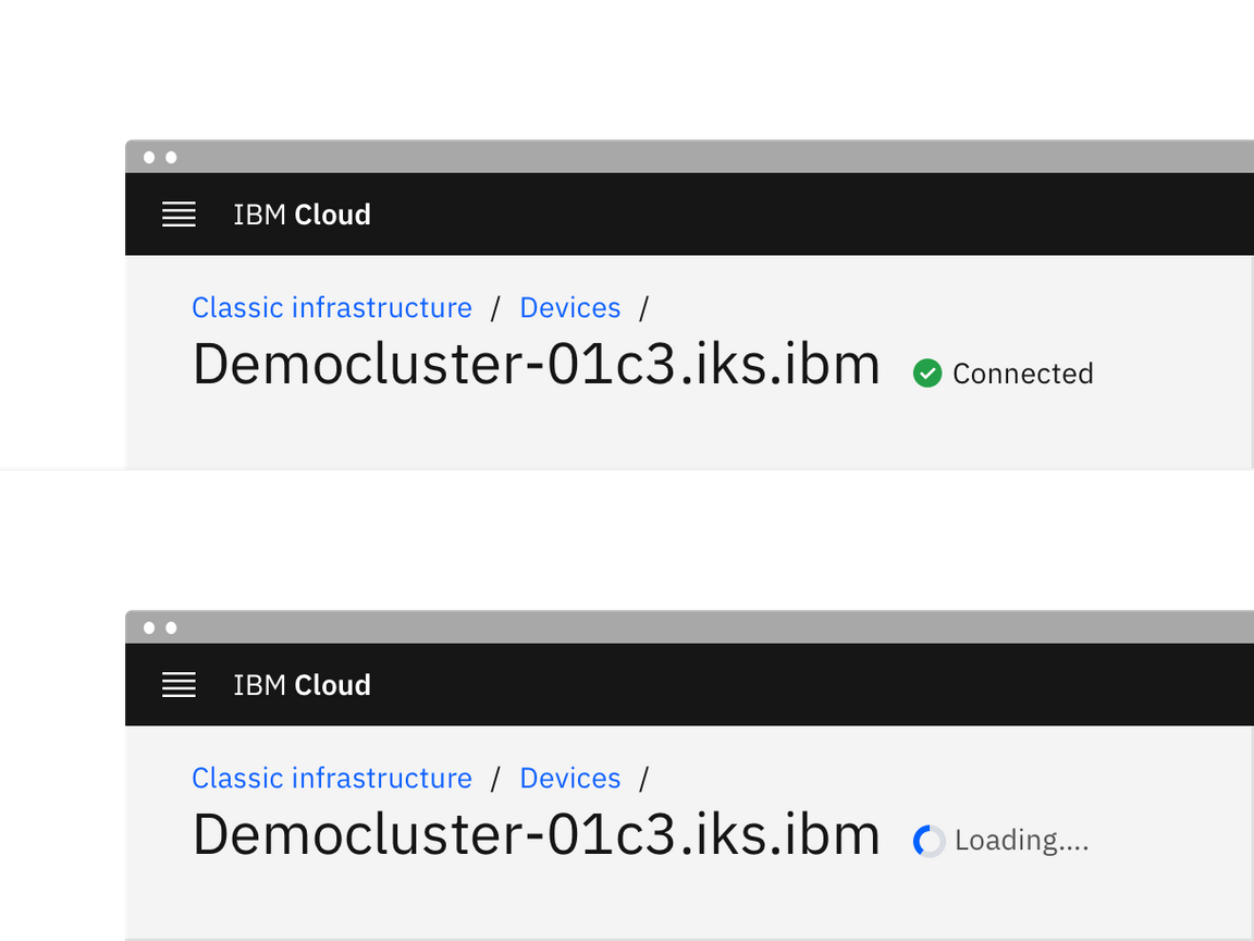Example of inline loading placement Example of inline loading placement