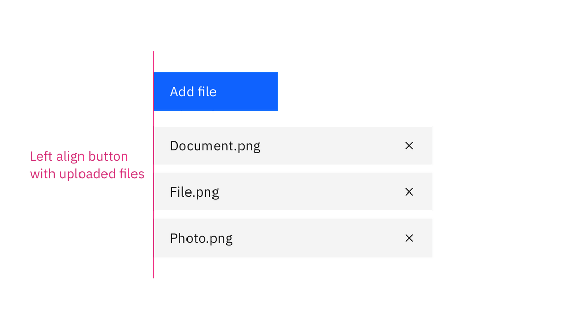 File uploader left alignment File uploader left alignment