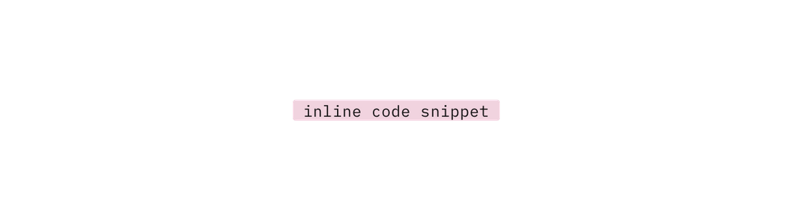 Inline code snippet click target Inline code snippet click target