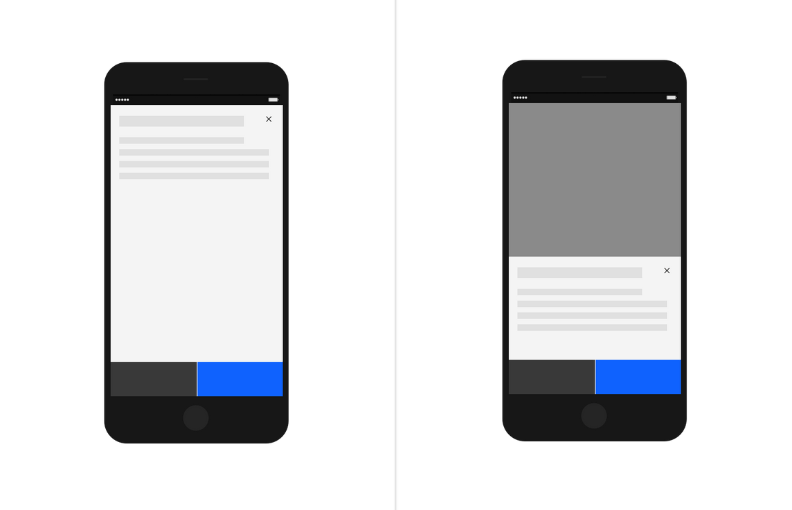 Modal sizes Modal sizes