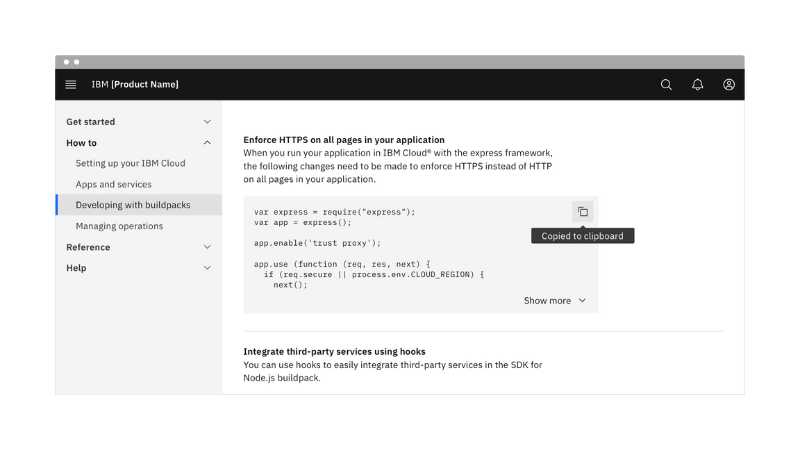 Multi-line code snippet with overfow text Multi-line code snippet with overfow text